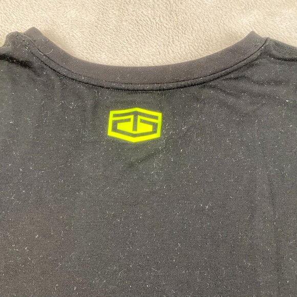 Tapout Mens Black T-Shirt 2XL With Neon Green Logo - Picture 7 of 7